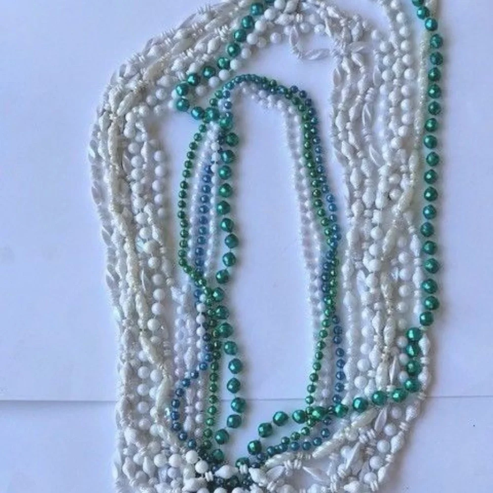 St Patrick's Day throw beads 13 strands 1 Owner Parade Party Vintage